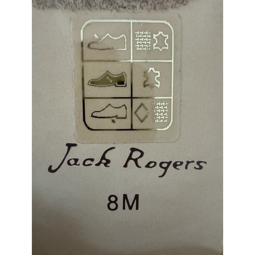 Jack Rogers Anchor Thong Sandals Women’s Size 8 Leather Canvas Flats Resort - Picture 7 of 8